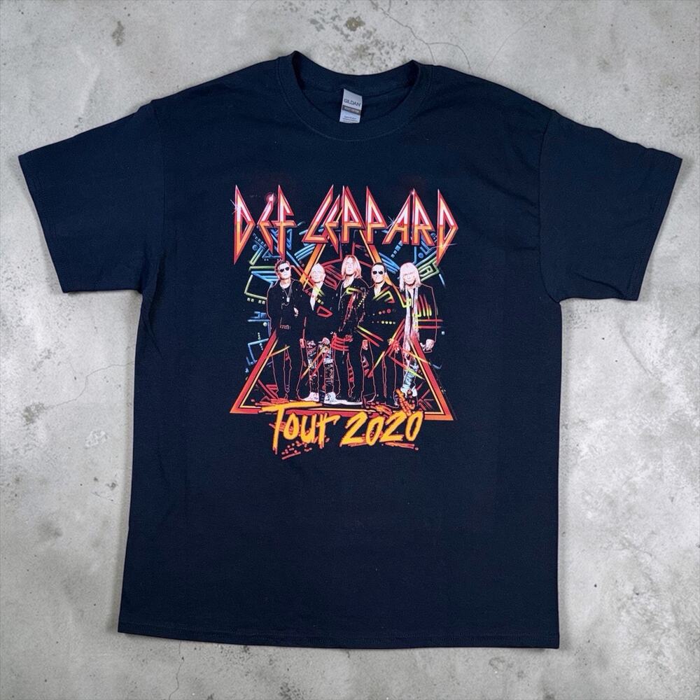 Def Leppard 2020 World Tour Concert Shirt Rock Band Graphic Tee Mens Large‎